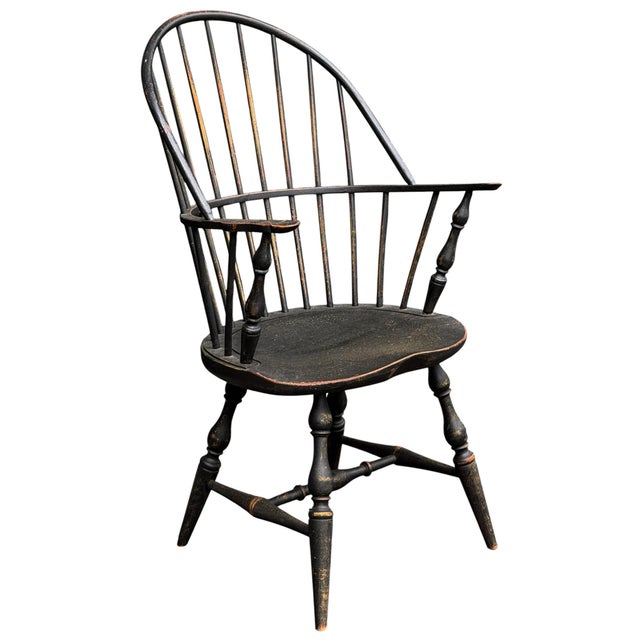 Mid 20th Century Set of Six American Hoopback Windsor Dining Chairs For Sale - Image 5 of 18