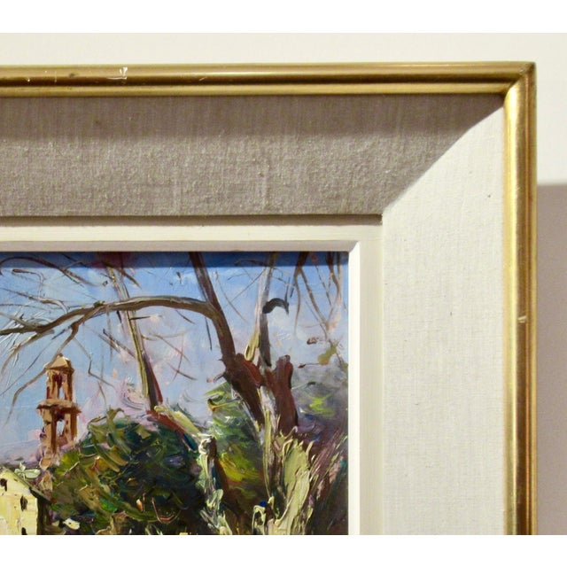 This artwork titled "Corse (Corsica)" c 1960, is an oil painting on hardboard by noted French artist Tony Cardella,...