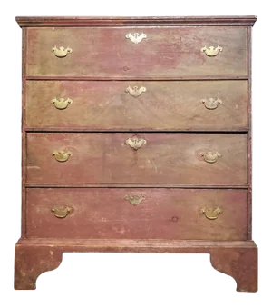 Incredible 18th Century Early American Queen Anne New England Country Cottage Painted Pine Hinged Lid Blanket Mule Chest of Drawers