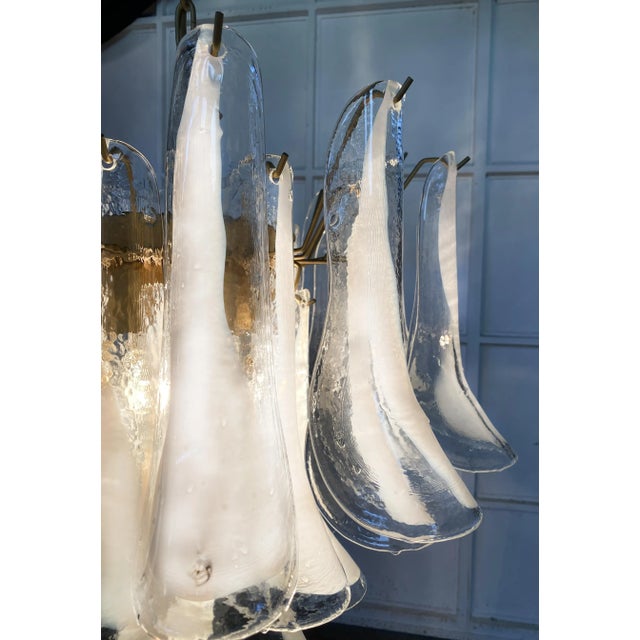 White Petal Chandeliers, Murano, 1990s, Set of 2 For Sale - Image 6 of 18