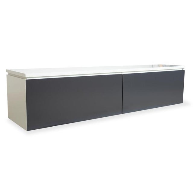 White Anthracite Wooden Cube Wall-Mounted Sideboard from Interlübke For Sale - Image 16 of 16