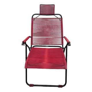 Deckchair with Headrest in PVC and Metal by Zanchi Alabarda, 1960s For Sale
