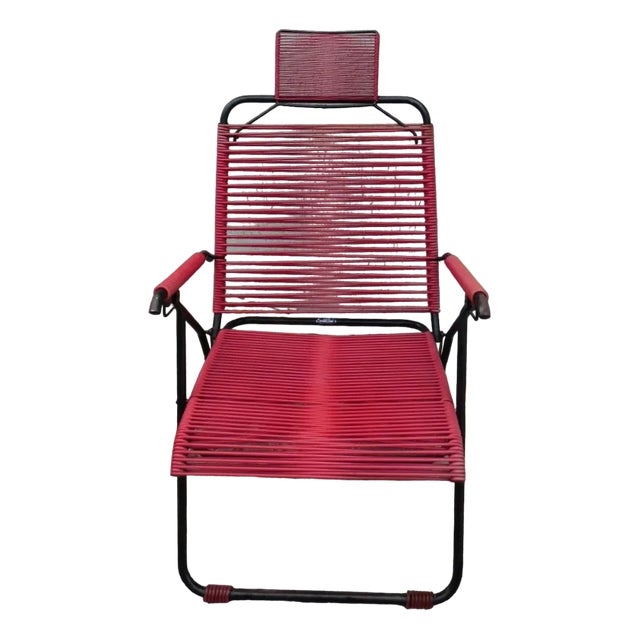 Deckchair with Headrest in PVC and Metal by Zanchi Alabarda, 1960s For Sale