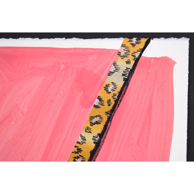 Vivid and dynamic painting of a leopard print shovel by Marc Foster Grant (American, b. 1947). Playful depiction of a...