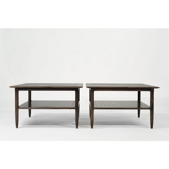 This set of vintage oak coffee tables, by Tomlinson, originally from the 1950s, has been meticulously restored. Each table...