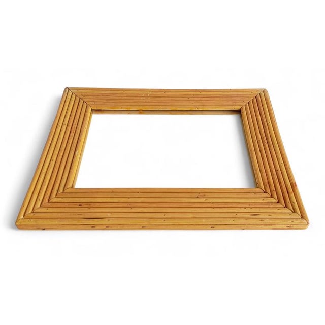 1960s French Riviera Rattan Mirror in the style of Vivai Del Sud, 1960s For Sale - Image 5 of 18