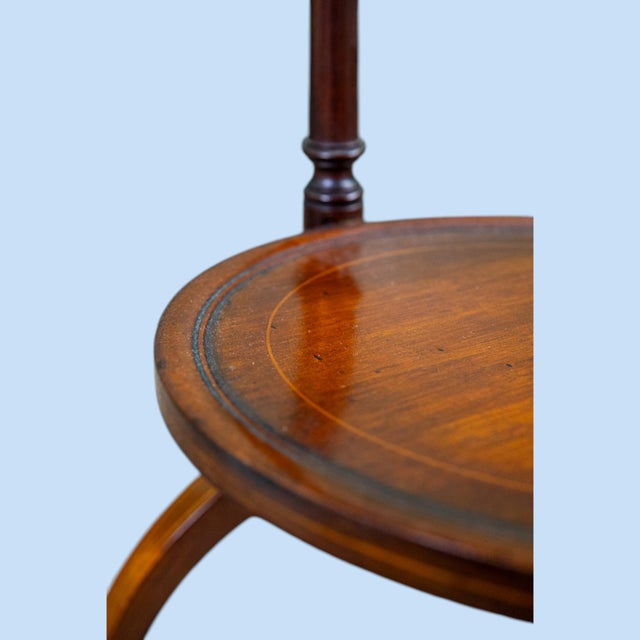 Late 19th Century Victorian English 3-Tier Cake Stand in Mahogany With Satinwood Stringing For Sale - Image 12 of 13