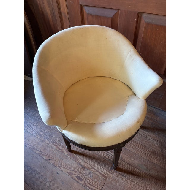 Early 20th Century Regency-Style Swivel Make-Up Chair For Sale In Philadelphia - Image 6 of 6