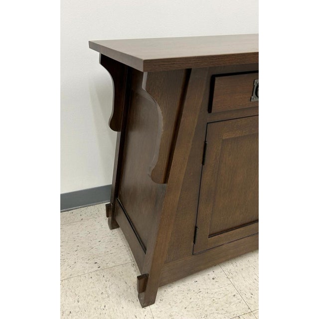 Mission Oak Crofter Console Cabinet - 55" - Walnut Stain For Sale - Image 14 of 14