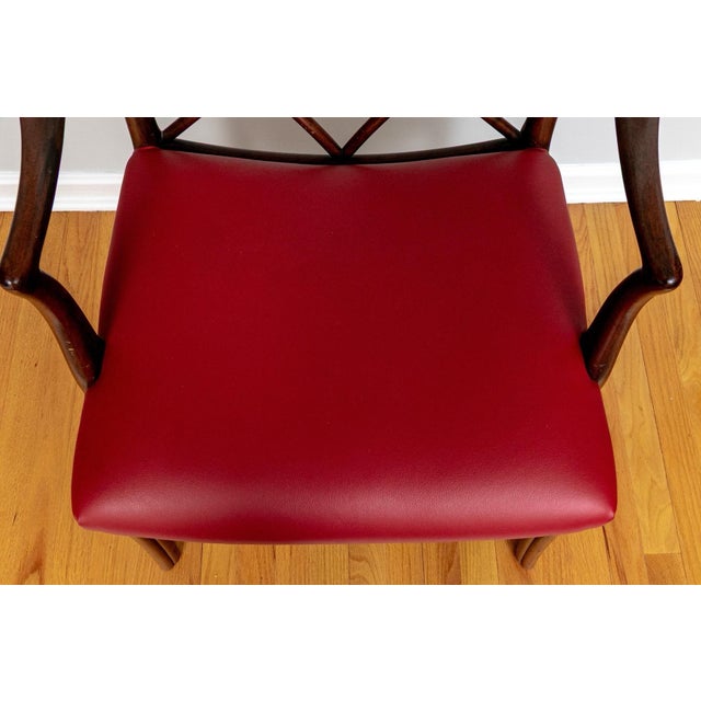 English Georgian Chinese Chippendale Style Mahogany Cockpen Armchair For Sale - Image 18 of 18