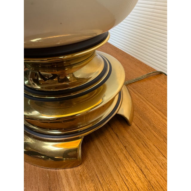 Khaki In the Style of Stiffel Table Lamp For Sale - Image 8 of 12