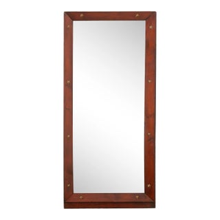 French 19th Century Empire Mahogany Mirror With Bronze Stars For Sale