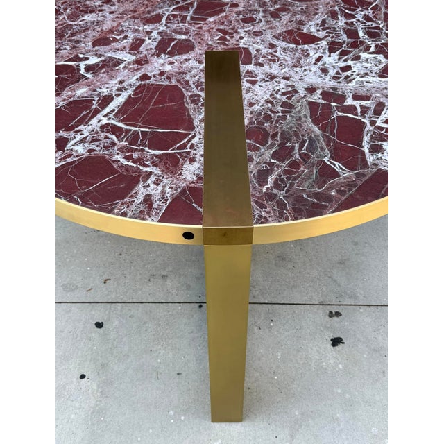 Baxter “Selene” Dining Table by Hagit Pincovici, Brass & Marble, Italian Modern For Sale - Image 11 of 18