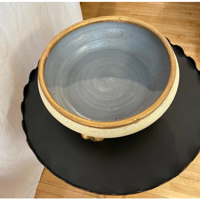 1980s 1980s Ceramic Bowl With Elephant Sculpted Base For Sale - Image 5 of 8