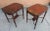 Weiman Pair Mid Century Regency Weiman Tooled Leather Top Mahogany Side Tables For Sale - Image 4 of 11