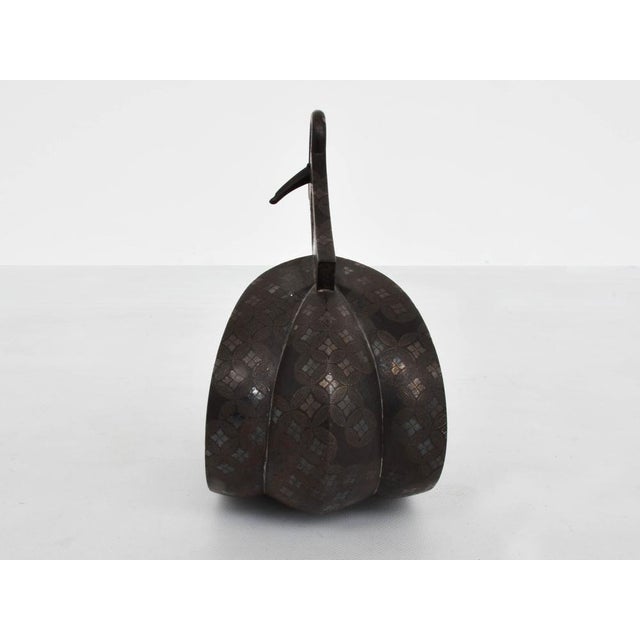 Red 18th Century Japanese Shogun Brackets in Silver, Inlaid Iron and Red Lacquer, Set of 2 For Sale - Image 8 of 12