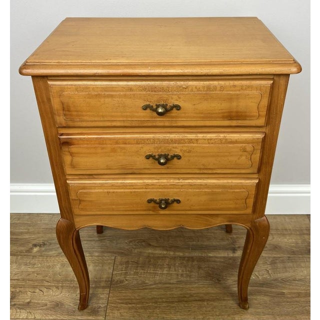 French Bedside Tables in Wood, Set of 2 For Sale - Image 3 of 17