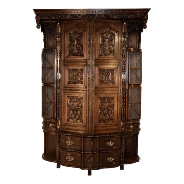 Late 19th Century English Wardrobe, Dated 1897 For Sale