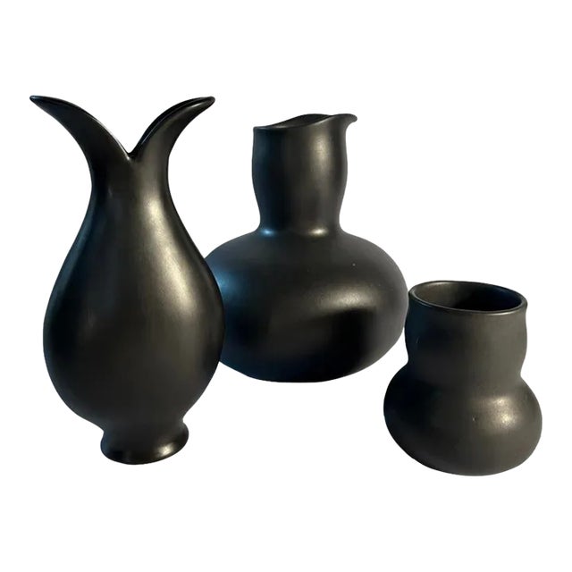 1990s Eva Zeisel Earthenware Vases- Set of 3 For Sale