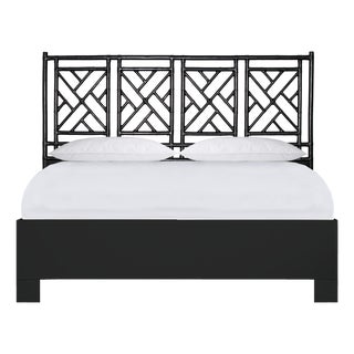 Chippendale Standard Bed California King - Black For Sale
