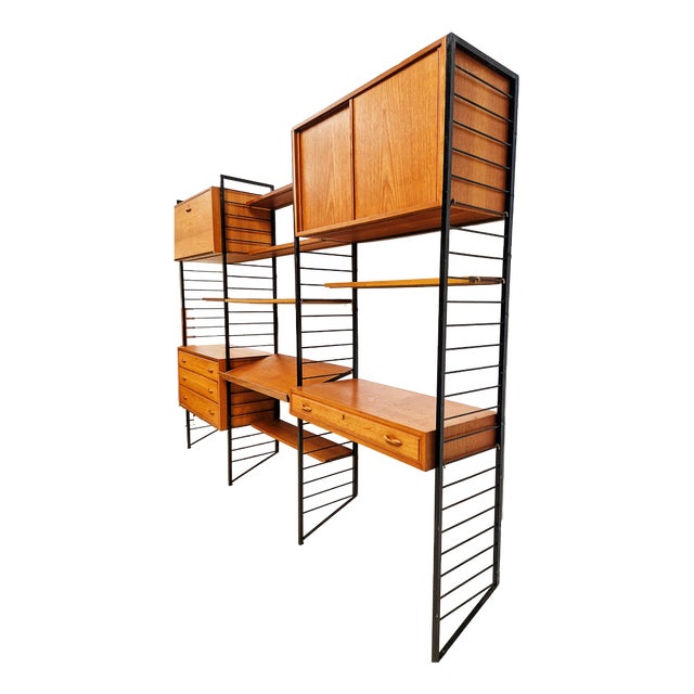 Vintage Danish Three Bay Sideboard by Robert Heal for Heals Staples Ladderax, 1960s For Sale