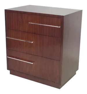 Walnut with Chrome Art Deco Moderne Cabinet Style of Donald Deskey