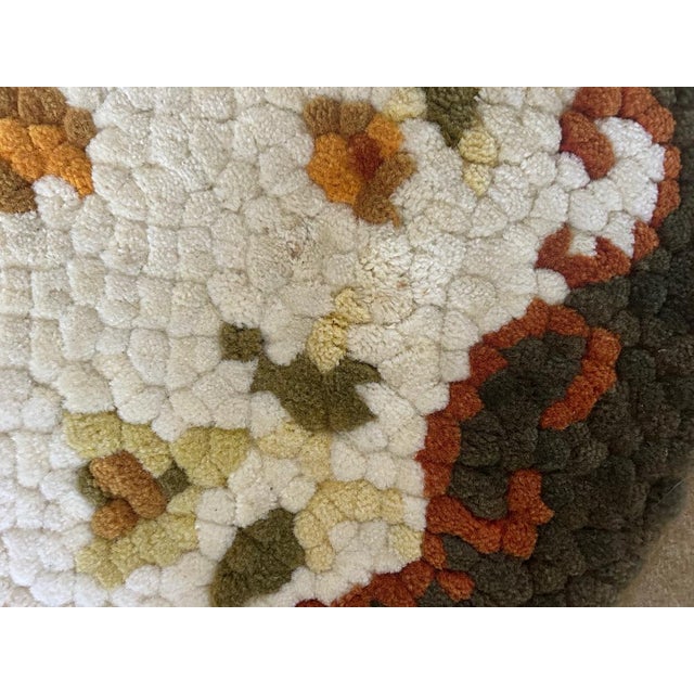 1970s Round Wool Rug, 1970s For Sale - Image 5 of 12