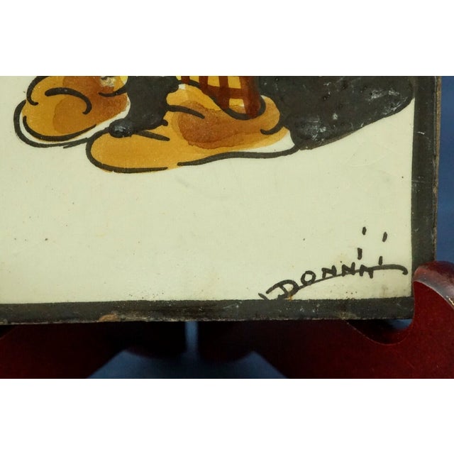 Majolica Tiles with Snow White and the Dwarfs by Leonello Donnini, 1920s, Set of 4 For Sale - Image 14 of 18