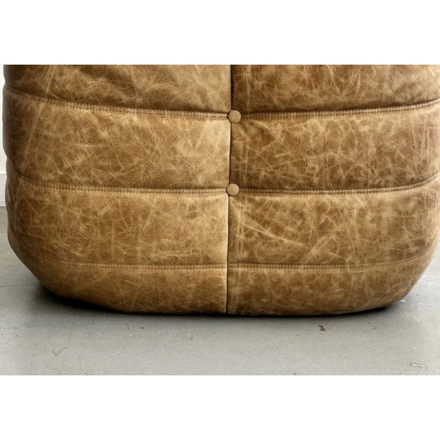1970s Togo Lounge Chair in Leather by Michel Ducaroy for Ligne Roset, 1973 For Sale - Image 5 of 7