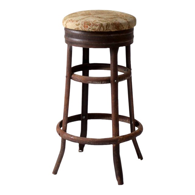 Antique Industrial Stool For Sale