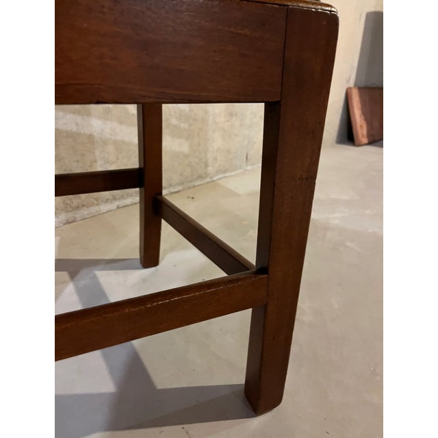 Early 19th Century Pair of English Regency Hall Chairs With Plank Seats For Sale - Image 4 of 10