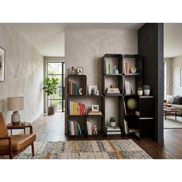Black Modular Corner Bookcase by Carlo de Carli for Fiarm, Italy, 1970s For Sale - Image 4 of 8
