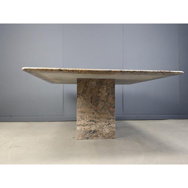 1970s Vintage Granite Square Dining Table, 1970s For Sale - Image 5 of 12