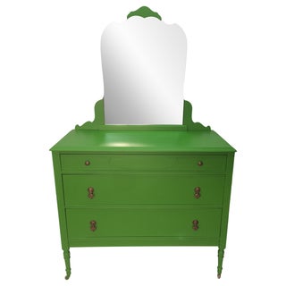 1930s Antique Dresser with Mirror For Sale