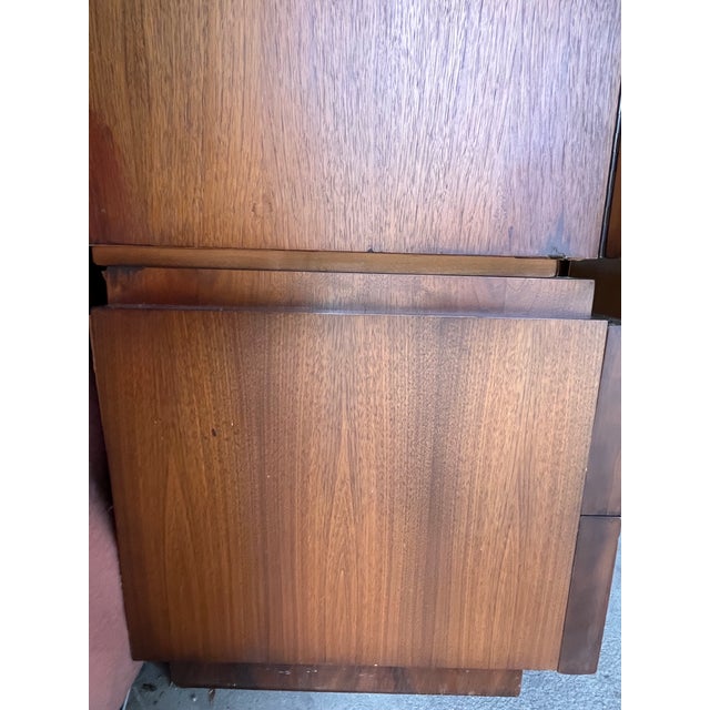 1970s Tobago Brutalist Walnut Armoire / Wardrobe Cabinet For Sale - Image 10 of 14