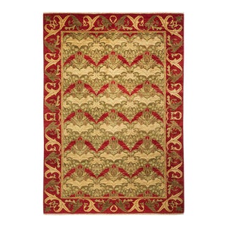 Arts & Crafts Collection Hand-Knotted Area Rug - Red 5' 10" x 8' 8" For Sale