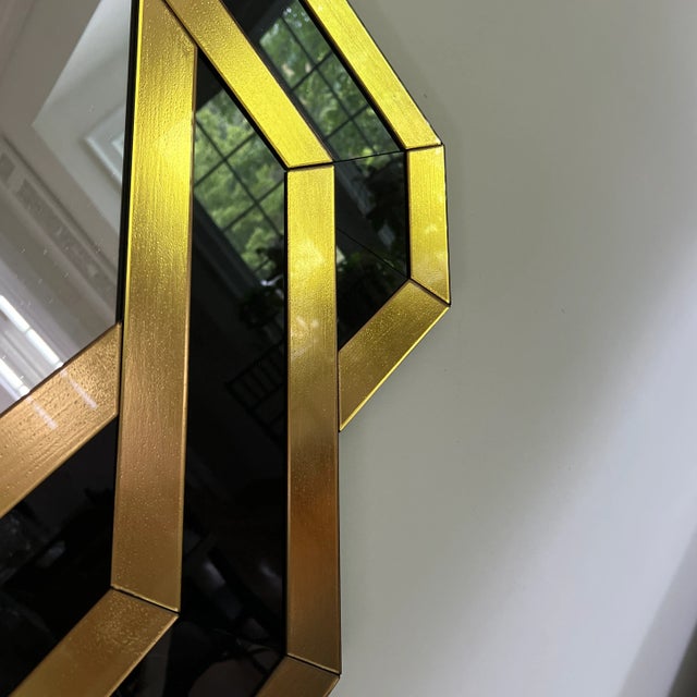 1990s Glass & Mirror Geometric Mirror For Sale In New York - Image 6 of 9