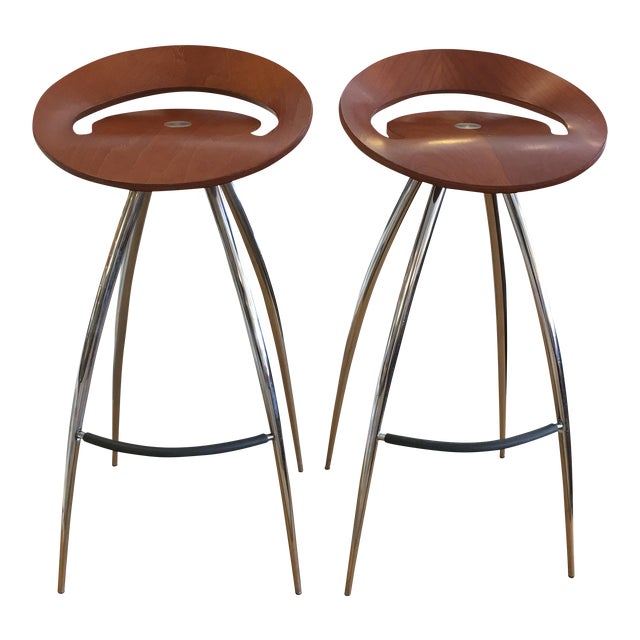 Lyra Magis Bar Stools A Pair Chairish