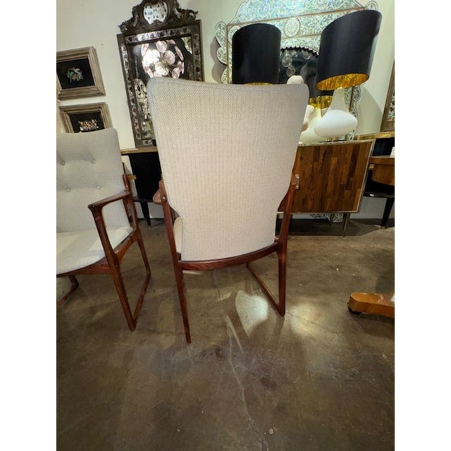 Pair of Mid Century Modern Rosewood Danish Armchairs For Sale In Dallas - Image 6 of 8