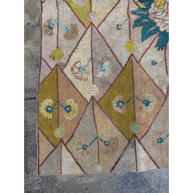 17th Century Antique Italian Florentine Tapestry With Central Flower Bouquet For Sale In Los Angeles - Image 6 of 10