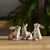 Farmhouse Carved Stone Garden Rabbit Figurine (Set of 6) For Sale - Image 3 of 3