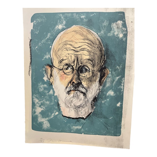 Jim Dine, “Geppetto” Original Hand-signedLithograph, Pinocchio Suite, 2006, For Sale