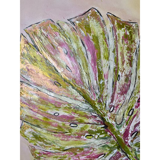 Palm Beach Monstera - Designed by Cheryl P. Kohloff For Sale - Image 4 of 8