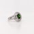 Green Stunning Chrome Diopside Ring With Earth Mined Diamonds: Solid 14k Gold 7x5mm, Size 6.75 For Sale - Image 8 of 13