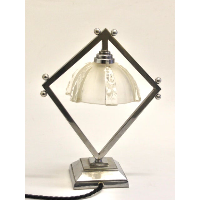 Art Deco Table Lamp attributed to Maison Petitot, France, 1920s For Sale - Image 3 of 10