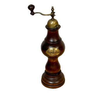 Stafanc Ugolini Firenze, 1784* Fruitwood & Brass Pepper Mill For Sale