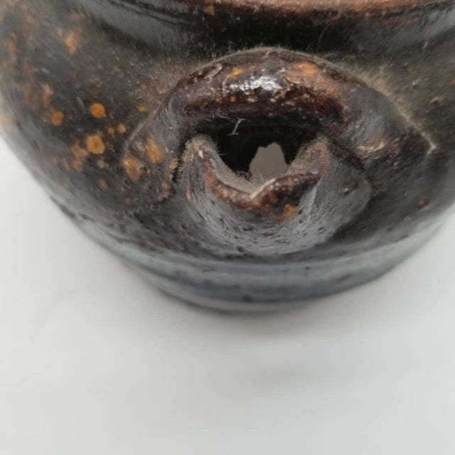 Antique-Style Japanese Black Pottery Jar For Sale - Image 13 of 18