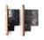 Traditional Antique Brass Pocket Double Door Set For Sale - Image 3 of 8