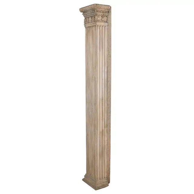 Neoclassical A Pair of Painted and Fluted Pilasters For Sale - Image 3 of 4