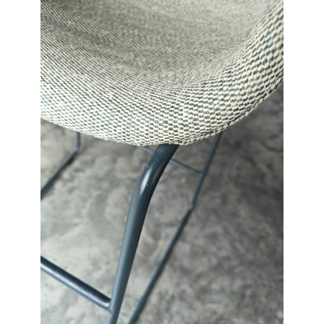 Metal Pair of Bludot of Racer Counter Stools in Marine Tait For Sale - Image 7 of 10